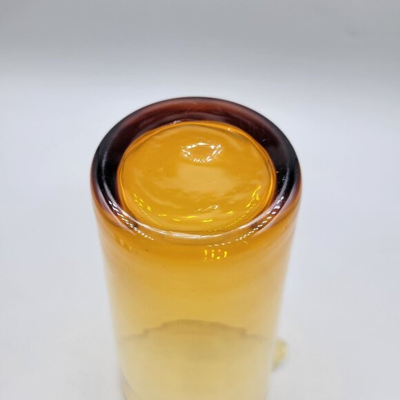 Amber Gradient Glass Cocktail Pitcher With Glass Stirrer Mid Century - Picture 9 of 10